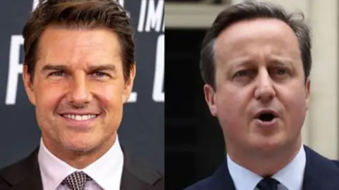 Getty Images Morgan claimed to have links to Tom Cruise and David Cameron