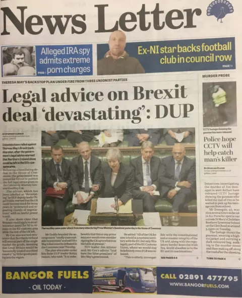 BBC front page news letter Thursday 6 December 2018