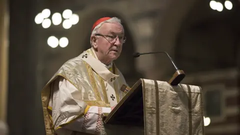 Getty Images File image of Cardinal Vincent Nichols conducting Maundy Thursday Mass at Westminster Cathedral on April 13, 2017