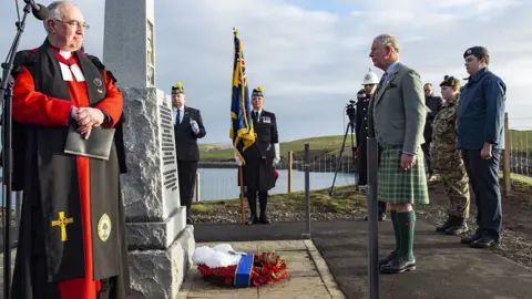Lenny Warren/PA Prince Charles at Iolaire memorial