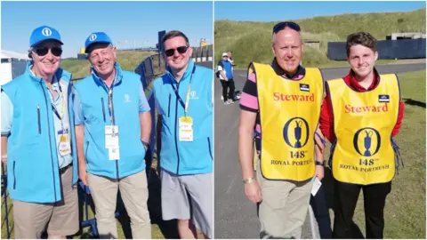 Volunteers and stewards at Royal Portrush for the Open