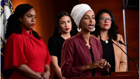 Reuters Ayanna Pressley, Alexandria Ocasio-Cortez, Ilhan Omar and Rashida Tlaib