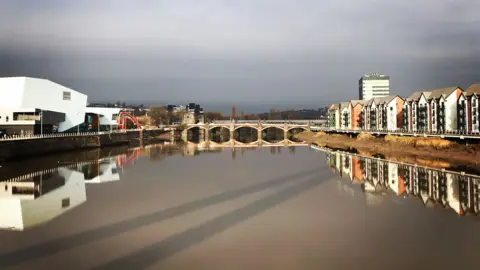 Chris McDowell/Getty Images Newport and the River Usk