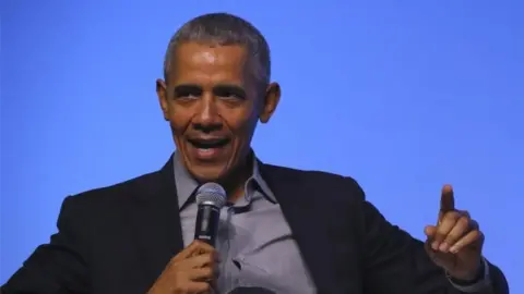 European Photopress Agency Former US president Barack Obama talks on stage at an Obama Foundation event in Kuala Lumpur, Malaysia, 13 December 2019.