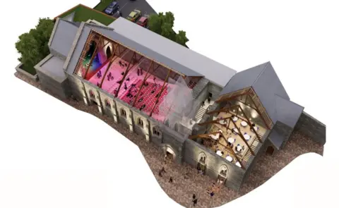 Purcell/Awen Artist impression of redevelopment of the Muni Arts Centre, Pontypridd