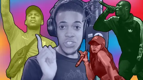 Getty Images Photoshopped image of Skepta, Chip, Lady Leshurr and Stormzy