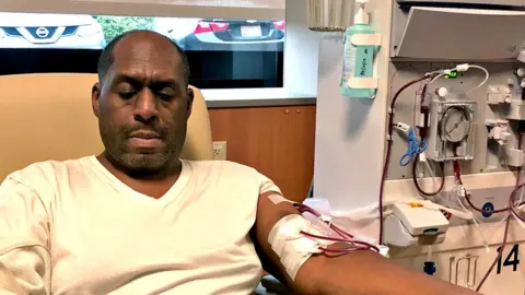 BBC Duane Oates in dialysis centre