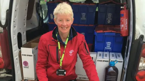 Teignbridge District Council Delivering food parcels