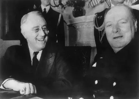 Getty Images Franklin D Roosevelt and Winston Churchill