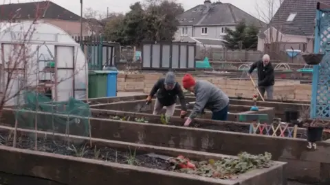 Vacant Land Task Force Volunteers at the Shettleston Growing Project in Glasgow