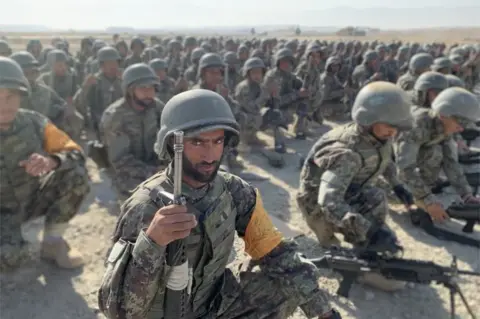 Tony Brown/BBC Afghan army recruits, 19 October 2020