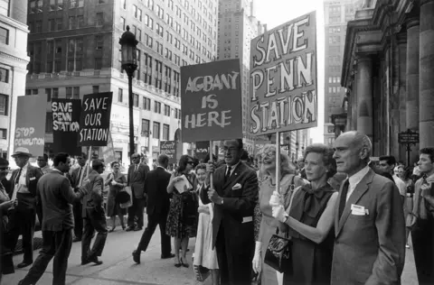 Getty Images Just a few activists and architects tried to stop the bulldozing of the station in 1963
