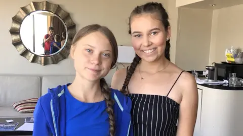 Courtesy Nalleli Cobo Nalleli Cobo and Greta Thunberg