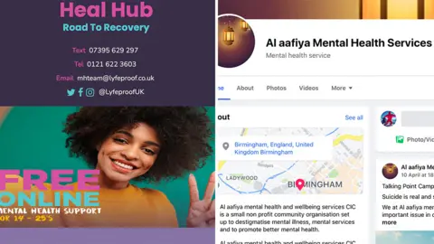 Heal Hub / Al aafiya  Screen shot of Heal Hub and Al aafiya Mental Health Service Facebook page