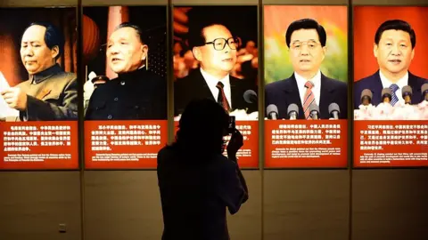 Getty Images Portraits of PRC's five generations of leaders, from Mao to Xi