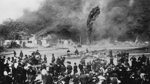 Courtesy History San Jose Market Street Chinatown fire, 1887