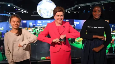 Getty Images Sturgeon and activists