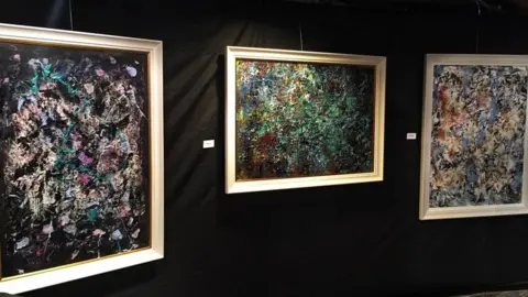 Sash Ka Sheils Derry-based artist Sash Ka Sheils held her 'Black Swan' art exhibition on the barge