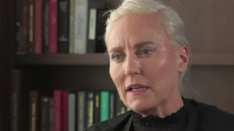 BBC Sinead Andrews talking to the BBC