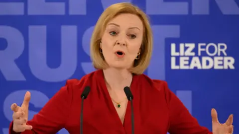 Getty Images Liz Truss speaking