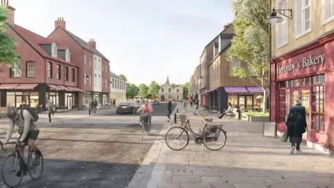 Selby District Council CGI of new village