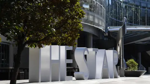 Getty Images A sign pictured outside The Star casino in Sydney