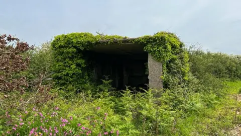 Mike Griffiths The remains of an old guard hut on the site of what was once the the St Erth Radio Security Service Station