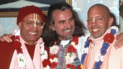 Bhaktivedanta Manor George Harrison with fellow Hare Krishnas