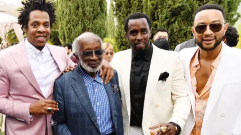 Getty Images Avant (second left) pictured with Jay-Z, P Diddy and John Legend in 2020