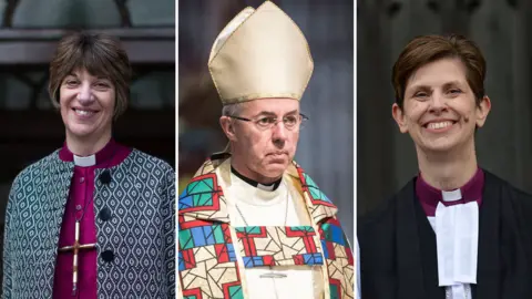 Getty Images, PA Rachel Treweek, Justin Welby and Libby Lane