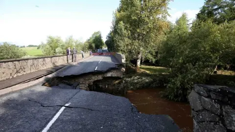 Press Eye A bridge collapsed in Church Street, Claudy, County Londonderry