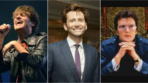 BBC/PA Paolo Nutini, David Tennant and Gerry Rafferty