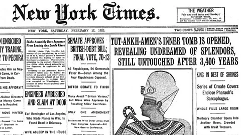 The New York Times A wave of interest in ancient Egypt swept across the Western world following the discovery of Tutankhamun’s tomb in 1922 – and Hollywood took notice (Credit: The New York Times)