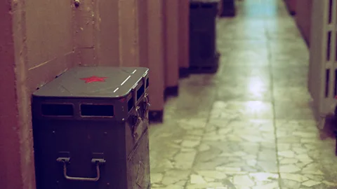 Stephen Dowling The bunker corridors are littered with special air purifiers which would have kept the air clean (Credit: Stephen Dowling)