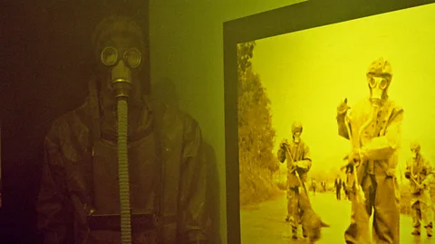 Stephen Dowling One of the rooms is dedicated to the measures that would have been taken in case of nuclear attack (Credit: Stephen Dowling)