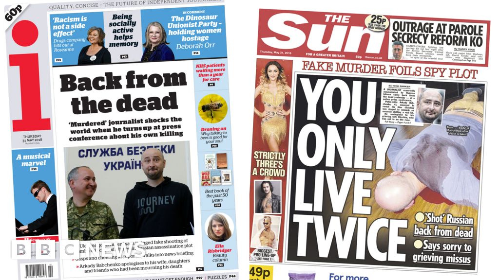 Newspaper headlines: ‘You only live twice’