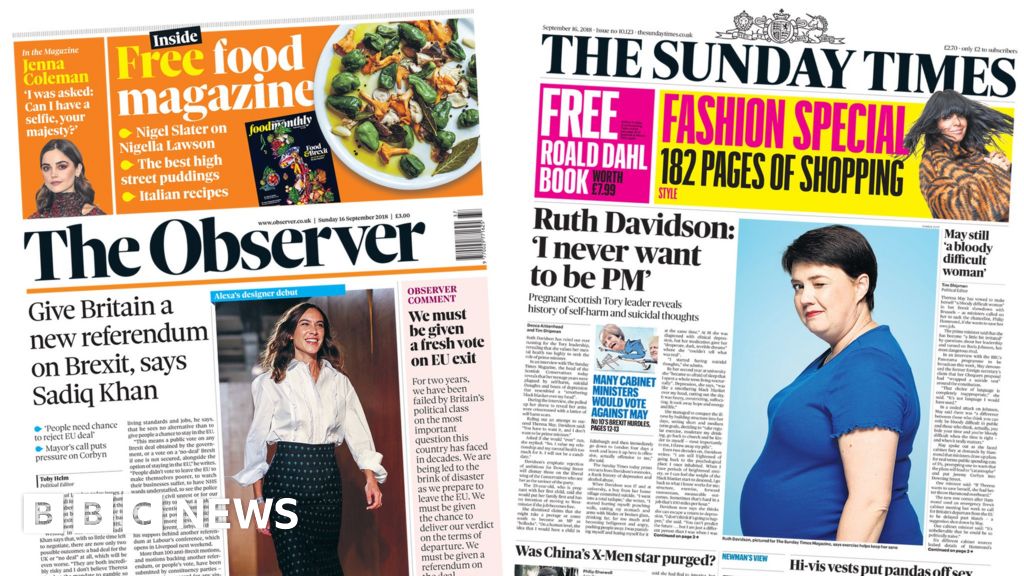 Khan Brexit vote call and Ruth Davidson’s teenage self-harm Khan Brexit vote call and Ruth Davidson’s teenage self-harm