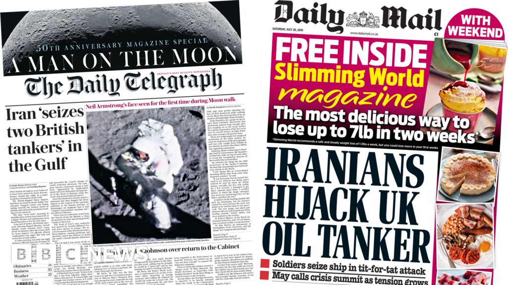 UK tanker seizures dominate front pages UK tanker seizures dominate front pages