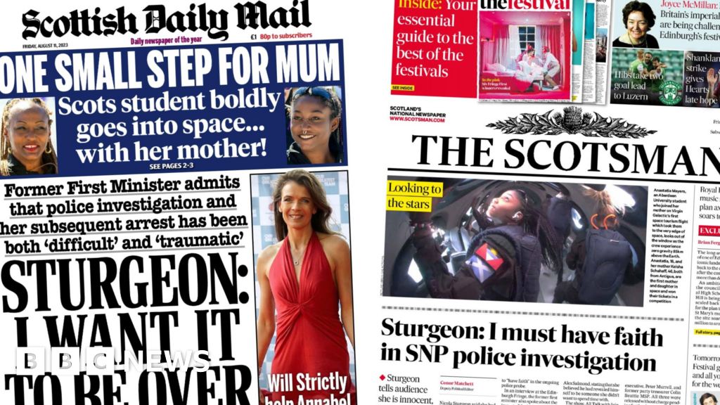 Sturgeon arrest ‘trauma’ and student’s space trip