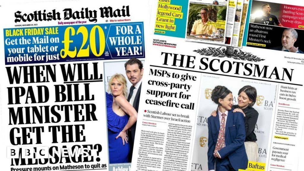 MSPs to vote on ceasefire and iPad bill row latest