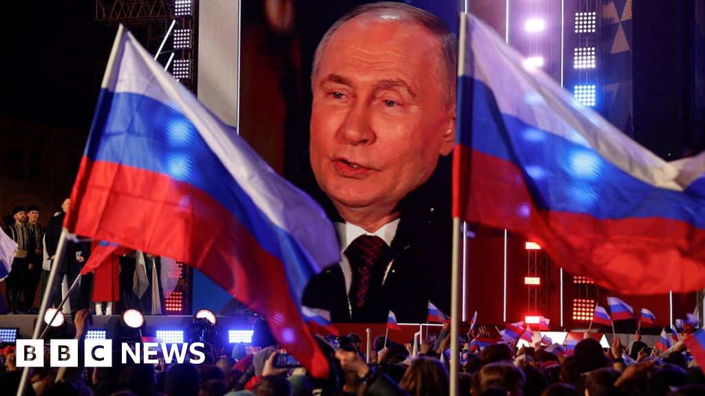 Putin hails illegal annexation of Crimea after claiming election win Putin hails illegal annexation of Crimea after claiming election win