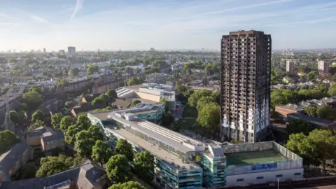 Rick Findler/PA Wire Grenfell Tower burnt out