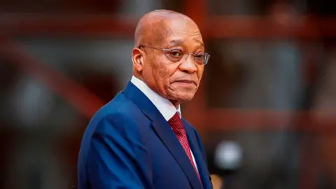 AFP South African president, Jacob Zuma, arrives for the formal opening of parliament in Cape Town in 2015