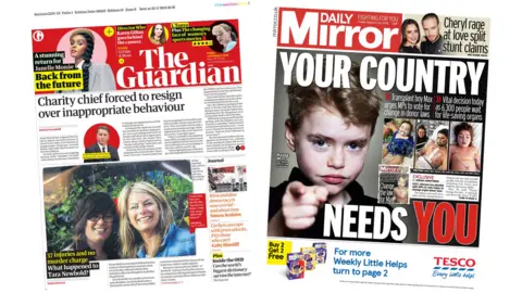 The Guardian and the Daily Mirror