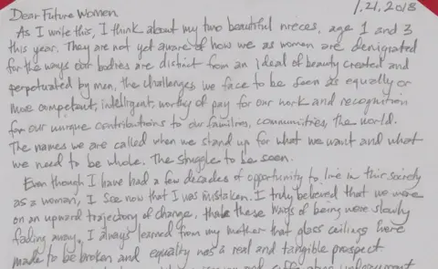 To Future Women Letter about a 37-year-old woman's hopes for the future