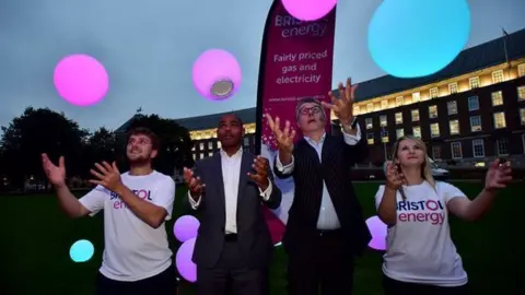 Bristol Energy Bristol Energy managing director Peter Haigh (second from right) with Bristol mayor Marvin Rees
