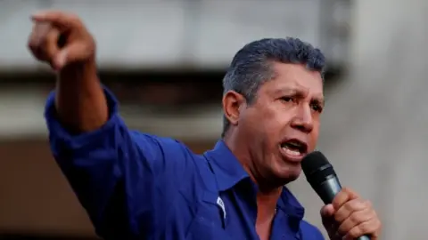 Reuters Venezuelan presidential candidate Henri Falcon of the Avanzada Progresista party, delivers a speech to supporters during a campaign rally in Caracas, Venezuela May 14, 2018.