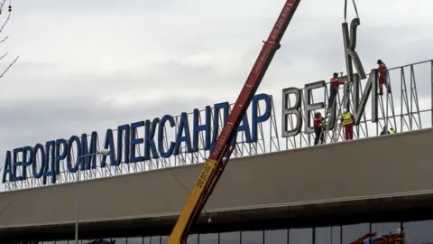 AFP/Getty Skopje International Airport gets a rebrand in February 2018