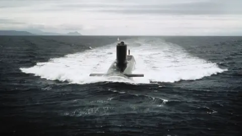 Getty Images HMS Resolution, one of the retired submarines, in about 1970