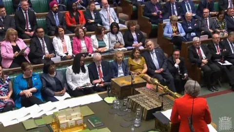 PA Theresa May speaking in the House of Commons
